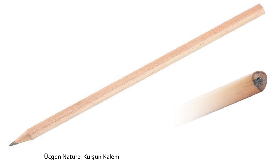 Üçgen Naturel Kurşun Kalem