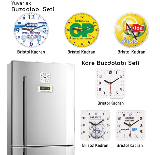 Yuvarlak Buzdolabı Saati ( 10 cm )