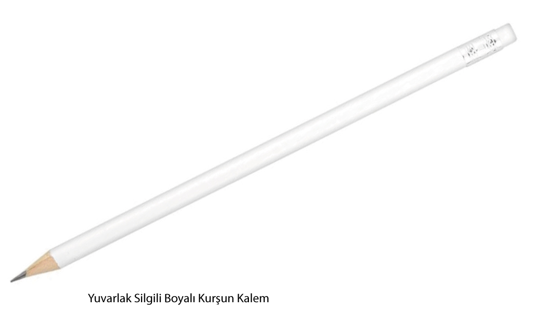 Yuvarlak Silgili Boyalı Kurşun Kalem